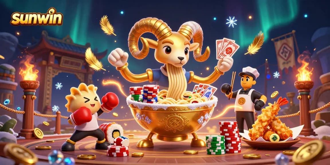 Engage in thrilling gameplay with sunwin's vibrant casino scene featuring dynamic characters.