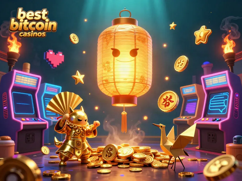 Experience vibrant fun at the best bitcoin casinos with dynamic gaming elements and lucky symbols.