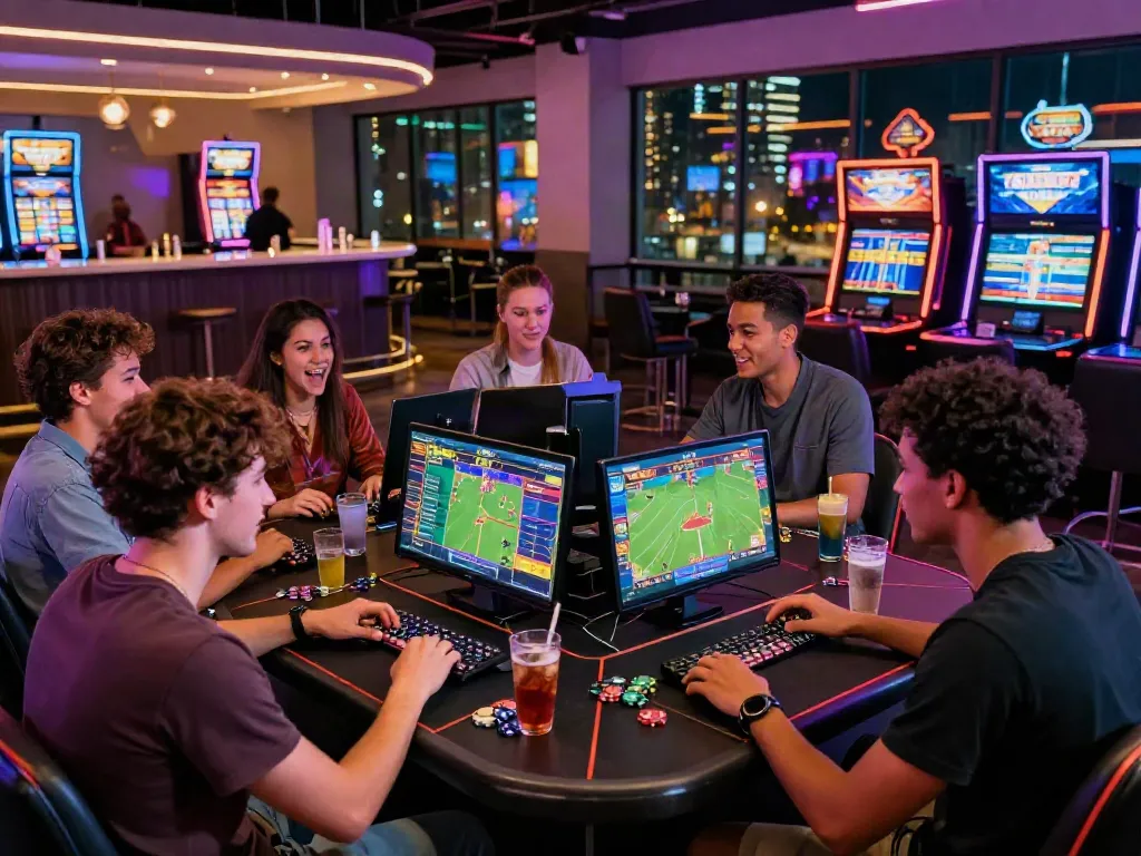 Engaging online gaming environment at https://debet.gb.net/ with players enjoying vibrant casino games.