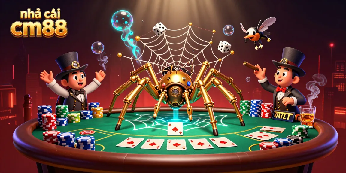 Catch exciting moments at nhà cái cm88 with thrilling poker scenes and rich casino decor.